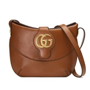 Gucci Arli Brown GG leather shoulder bag